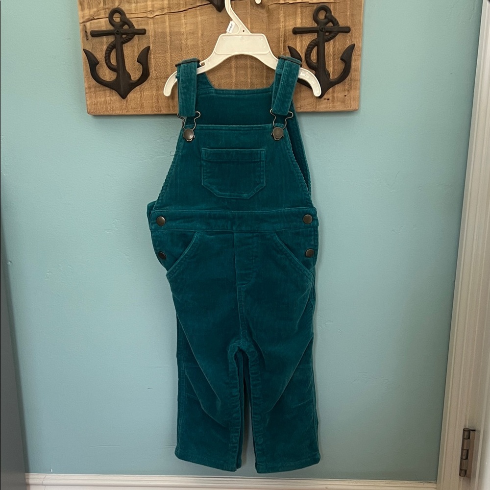 Hanna Andersson Teal Corduroy Overalls